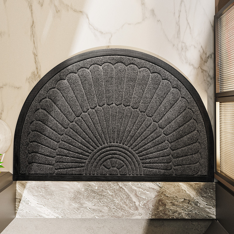 Non-Slip Rubber Doormat with Textured Surface for Outdoor Entrances 0
