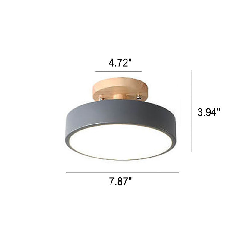 Nordic Log Round LED Ceiling Light