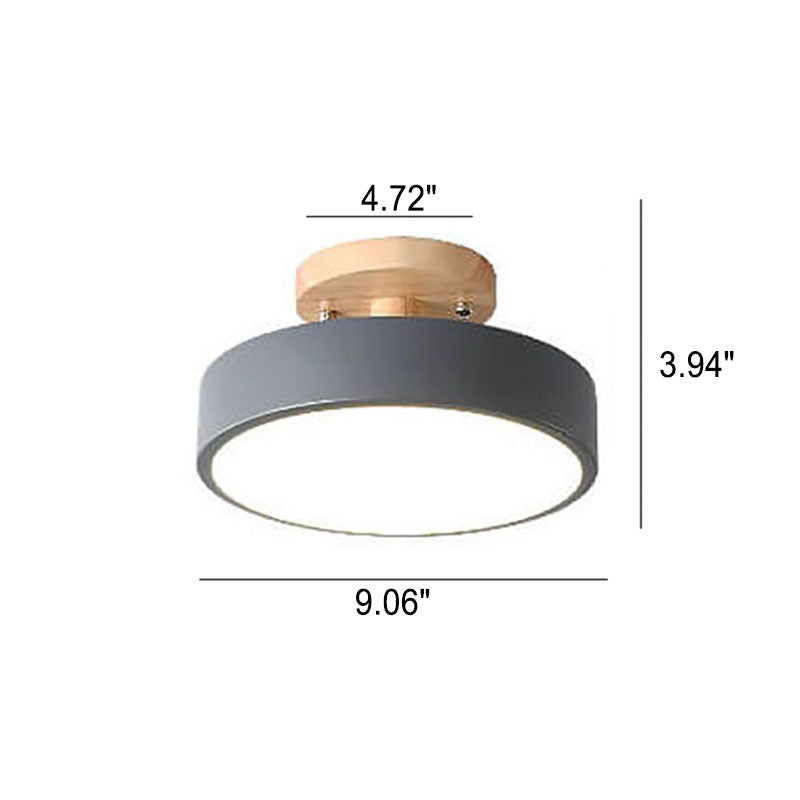 Nordic Log Round LED Ceiling Light