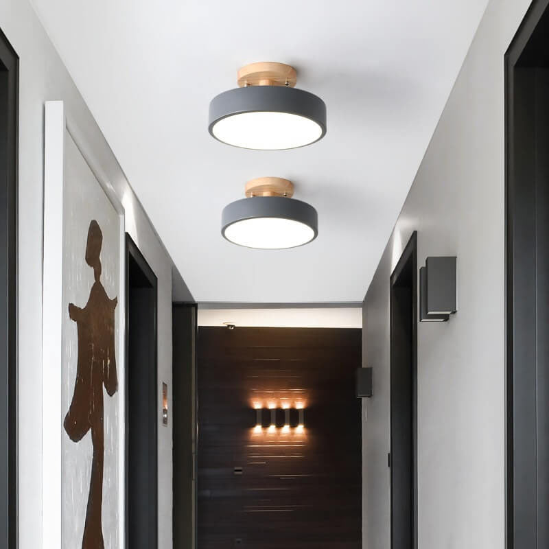 Nordic Log Round LED Ceiling Light