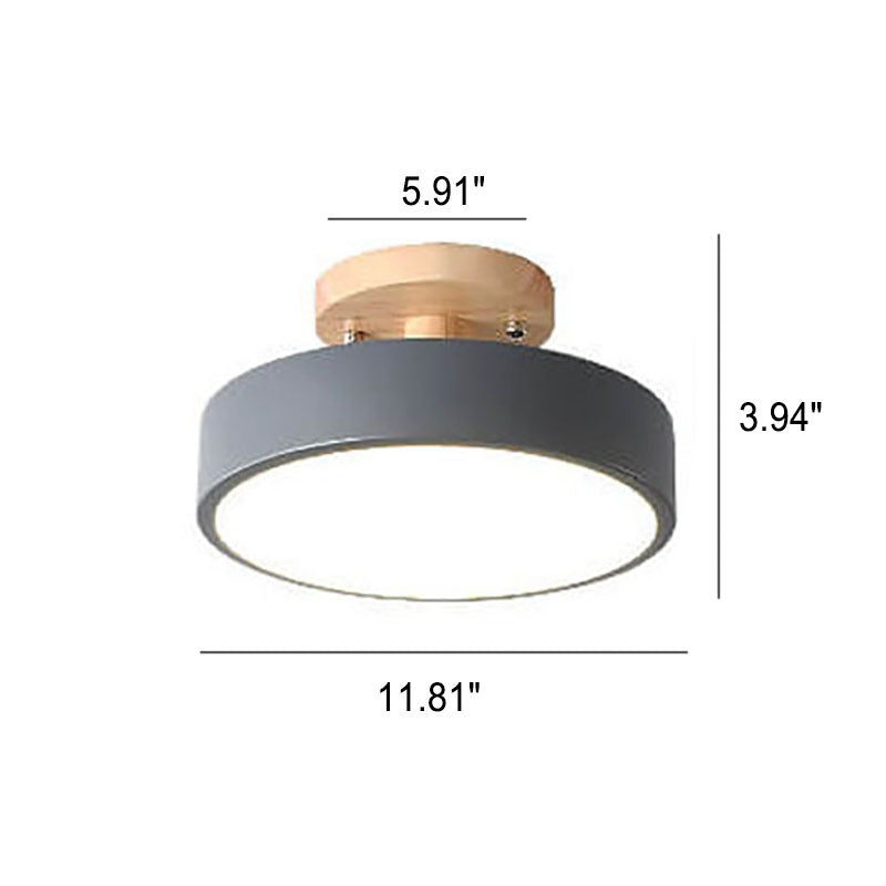 Nordic Log Round LED Ceiling Light