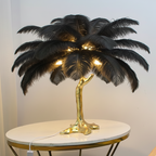 Nordic Floor Lamp with Ostrich Feather Shade for Living Room Ambiance 10