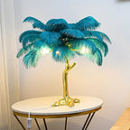 Nordic Floor Lamp with Ostrich Feather Shade for Living Room Ambiance 14