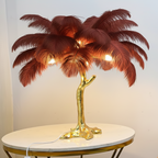 Nordic Floor Lamp with Ostrich Feather Shade for Living Room Ambiance 15