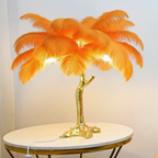 Nordic Floor Lamp with Ostrich Feather Shade for Living Room Ambiance 16