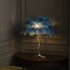 Nordic Floor Lamp with Ostrich Feather Shade for Living Room Ambiance 19