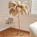 Nordic Floor Lamp with Ostrich Feather Shade for Living Room Ambiance 2