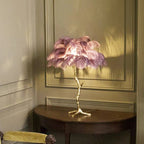Nordic Floor Lamp with Ostrich Feather Shade for Living Room Ambiance 20