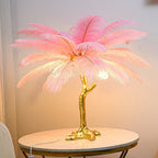 Nordic Floor Lamp with Ostrich Feather Shade for Living Room Ambiance 21