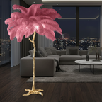 Nordic Floor Lamp with Ostrich Feather Shade for Living Room Ambiance 7