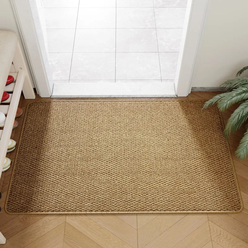 Outdoor Doormat with Faux Jute Design and Non-Slip Backing 1