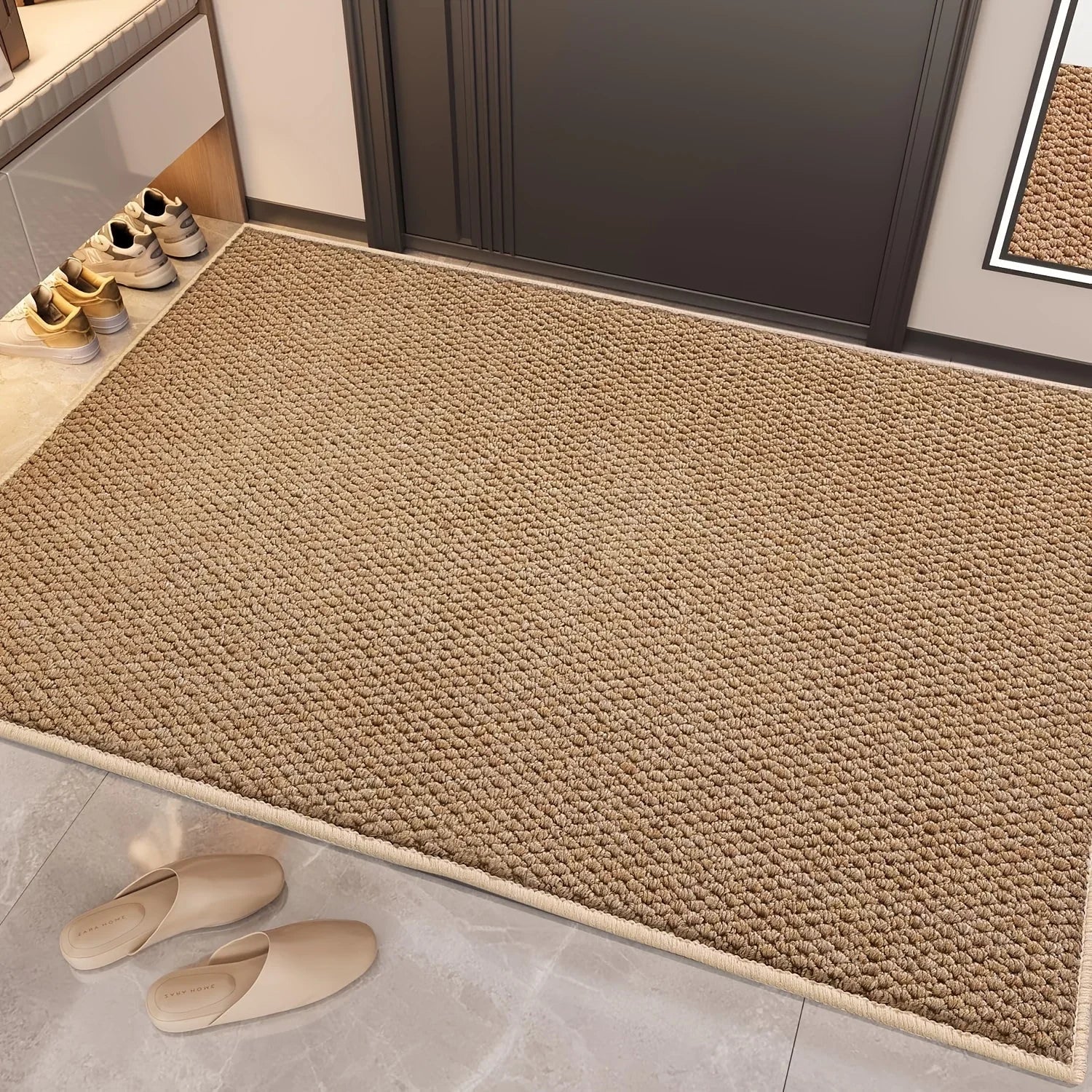 Outdoor Doormat with Synthetic Jute and Non-Slip Backing for High Traffic Areas 2