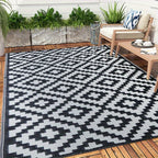 Outdoor Rug with Polypropylene Material and Geometric Design for Patios 4
