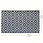 Outdoor Rug with Polypropylene Material and Geometric Design for Patios 5