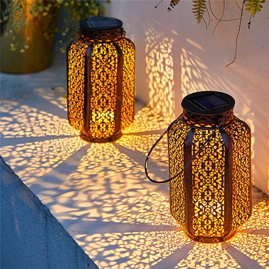 Outdoor Solar Lanterns with Waterproof Design and Dusk Sensor 2