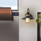 Outdoor Wall Lamp with Metal Cage and Soft Ambient Lighting 2
