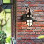 Outdoor Wall Lamp with Metal Cage and Soft Ambient Lighting 3
