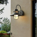 Outdoor Wall Lamp with Metal Cage and Soft Ambient Lighting 4