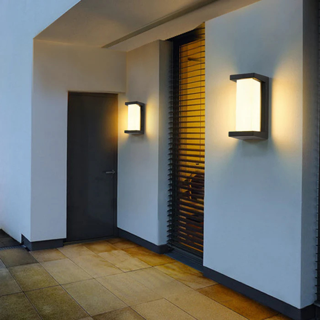 Outdoor Wall Lamp with Plastic Body and Motion Sensor for Gardens 2