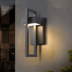 Outdoor Wall Light with Aluminium Frame and Modern Geometric Design 0