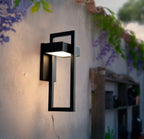 Outdoor Wall Light with Aluminium Frame and Modern Geometric Design 2