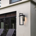 Outdoor Wall Light with Aluminium Frame and Modern Geometric Design 6