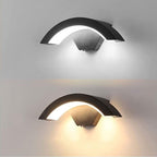 Outdoor Wall Lights with Aluminium Curved Design and LED Illumination 5