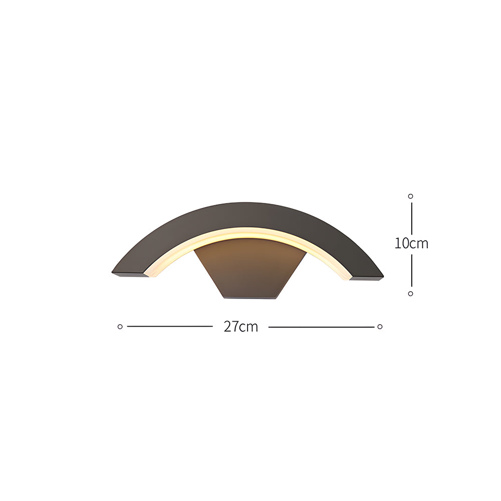 Outdoor Wall Lights with Aluminium Curved Design and LED Illumination 7