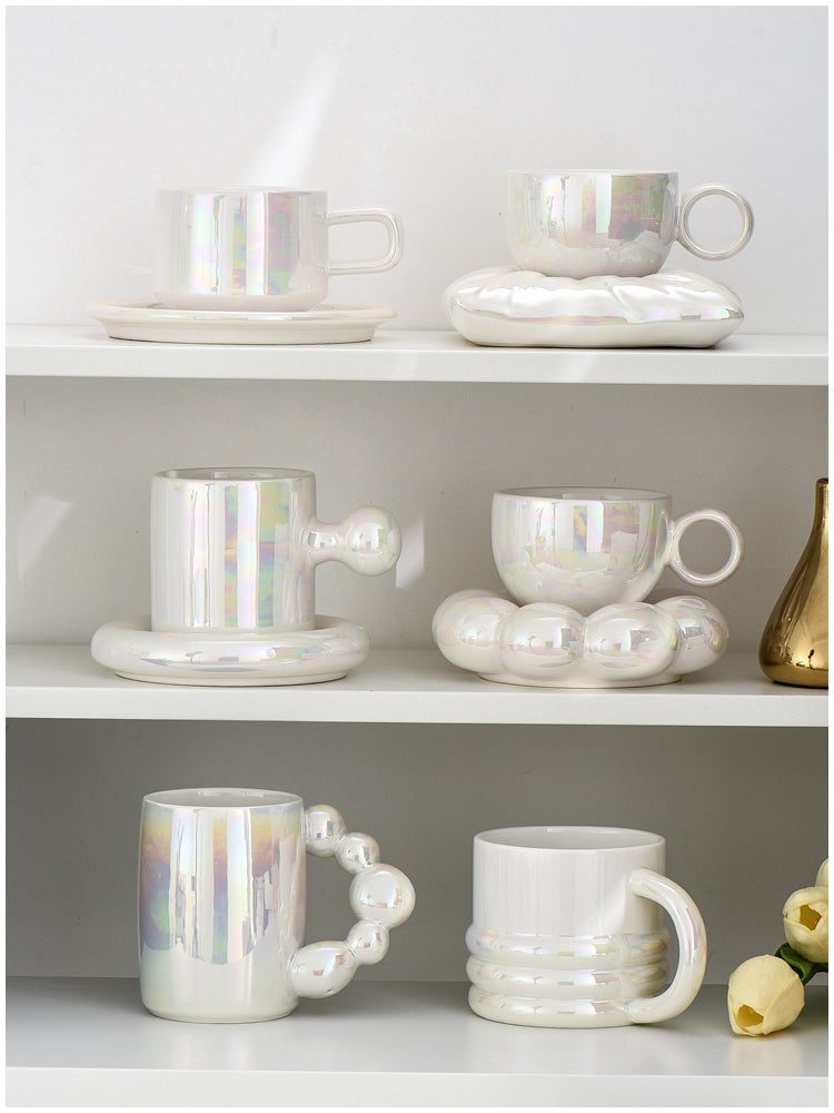 Porcelain Cups 300 ml with Minimalist Design – Elegant Dishwasher and Microwave Safe Mugs for Coffee and Tea 4