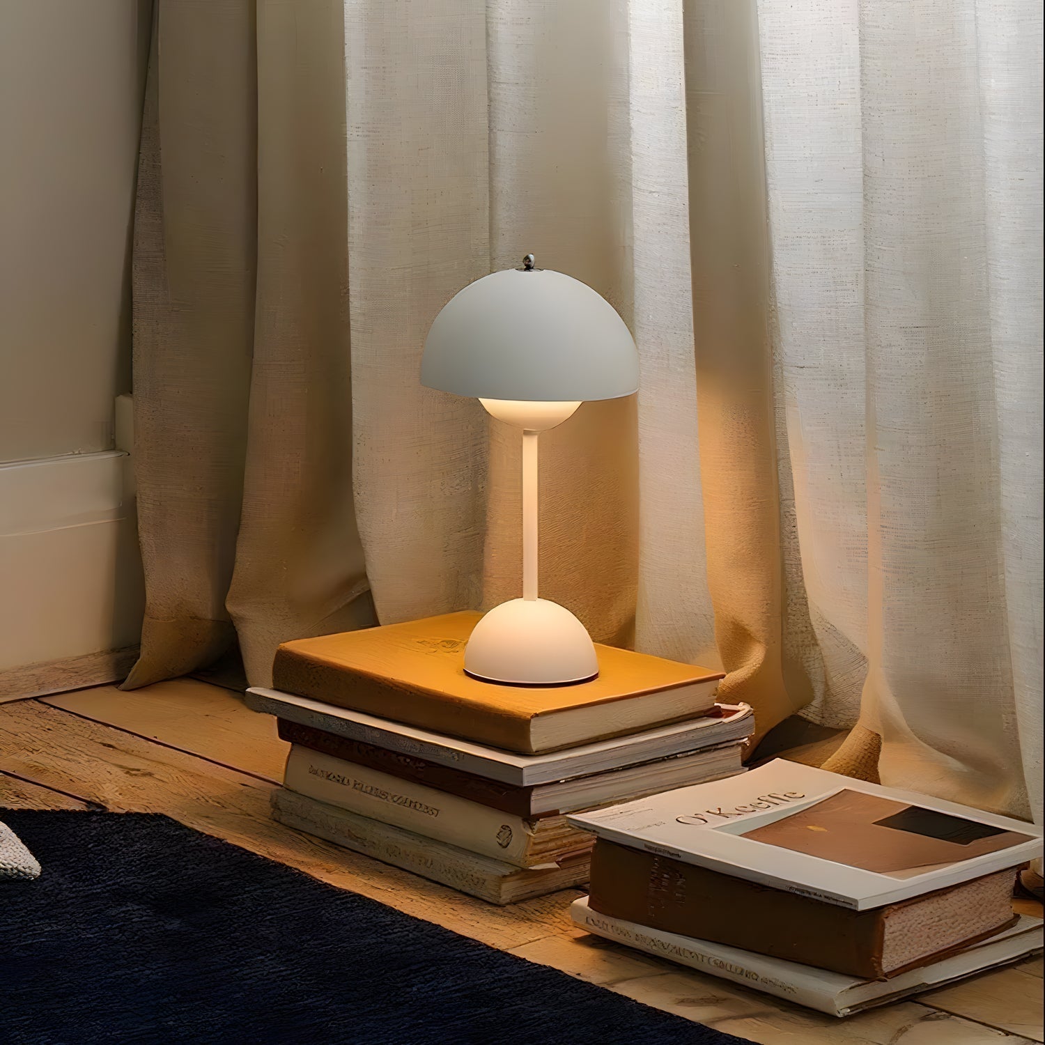 Portable Cordless Table Lamp with Plastic Body and LED Light 2