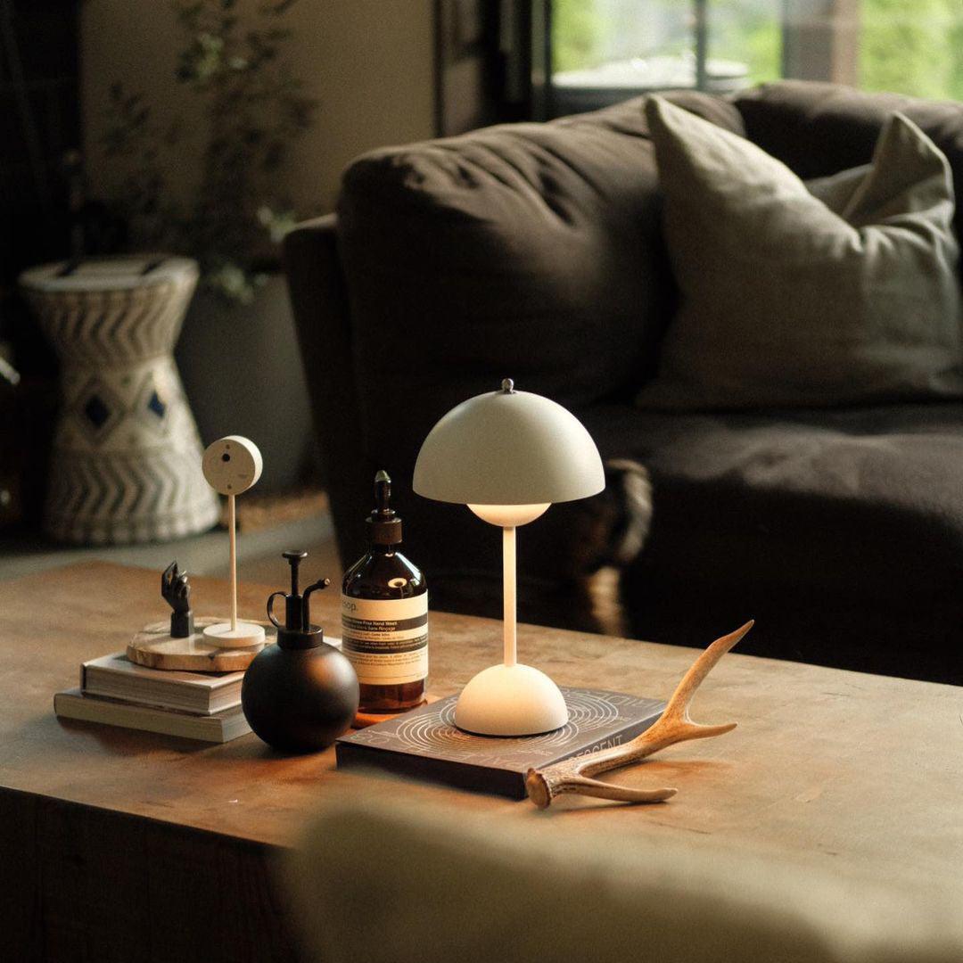 Portable Cordless Table Lamp with Plastic Body and LED Light 3