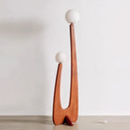 Pudenta Floor Lamp with Dual Light Design and Natural Wood Base – 160 cm Height 0