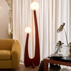 Pudenta Floor Lamp with Dual Light Design and Natural Wood Base – 160 cm Height 2