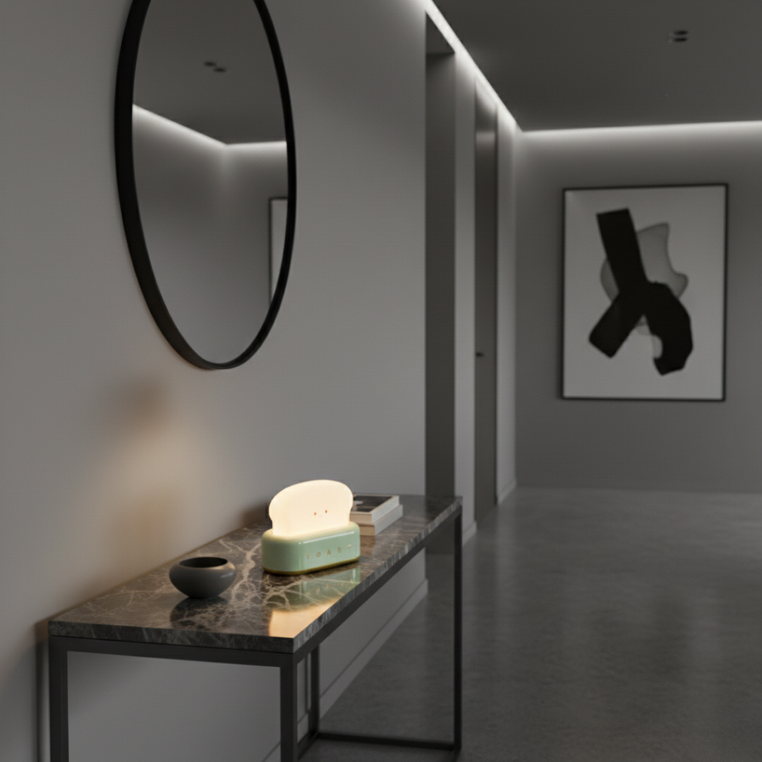 Rechargeable LED Table Lamp in Toast Design with Dimmable Brightness – Whimsical Night Light 2