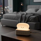 Rechargeable LED Table Lamp in Toast Design with Dimmable Brightness – Whimsical Night Light 8