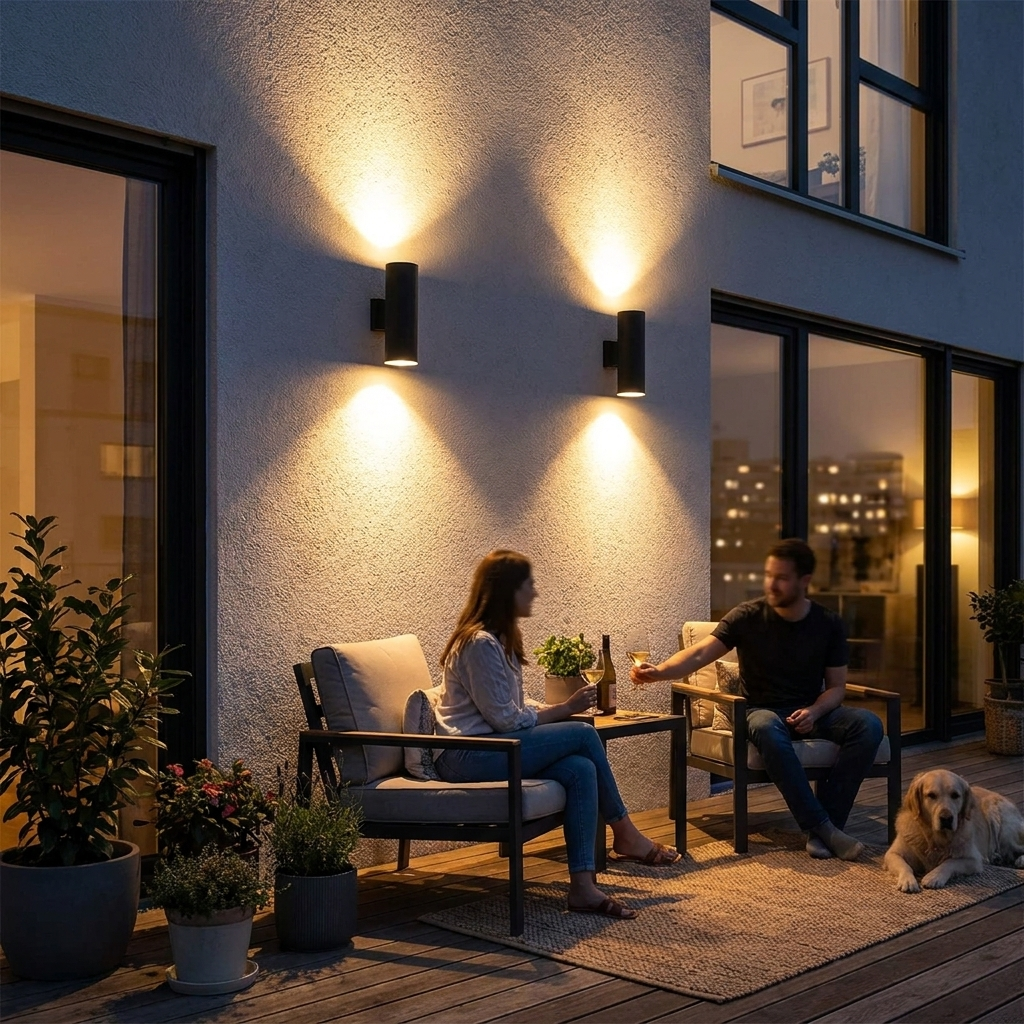 Rectangular LED Outdoor Wall Sconce lifestyle