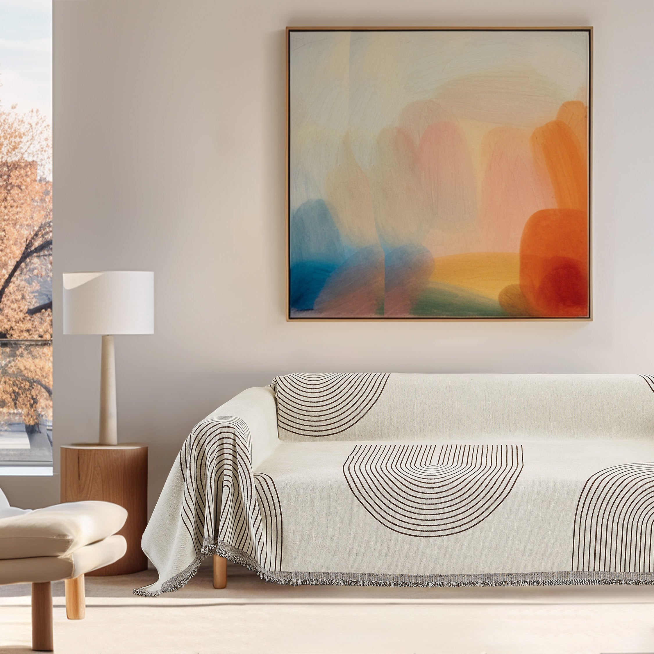 Reversible Chenille Sofa Cover – Soft, Durable Slipcover for Dogs and Furniture Protection, Elegant Arch Patterns, Machine Washable 14