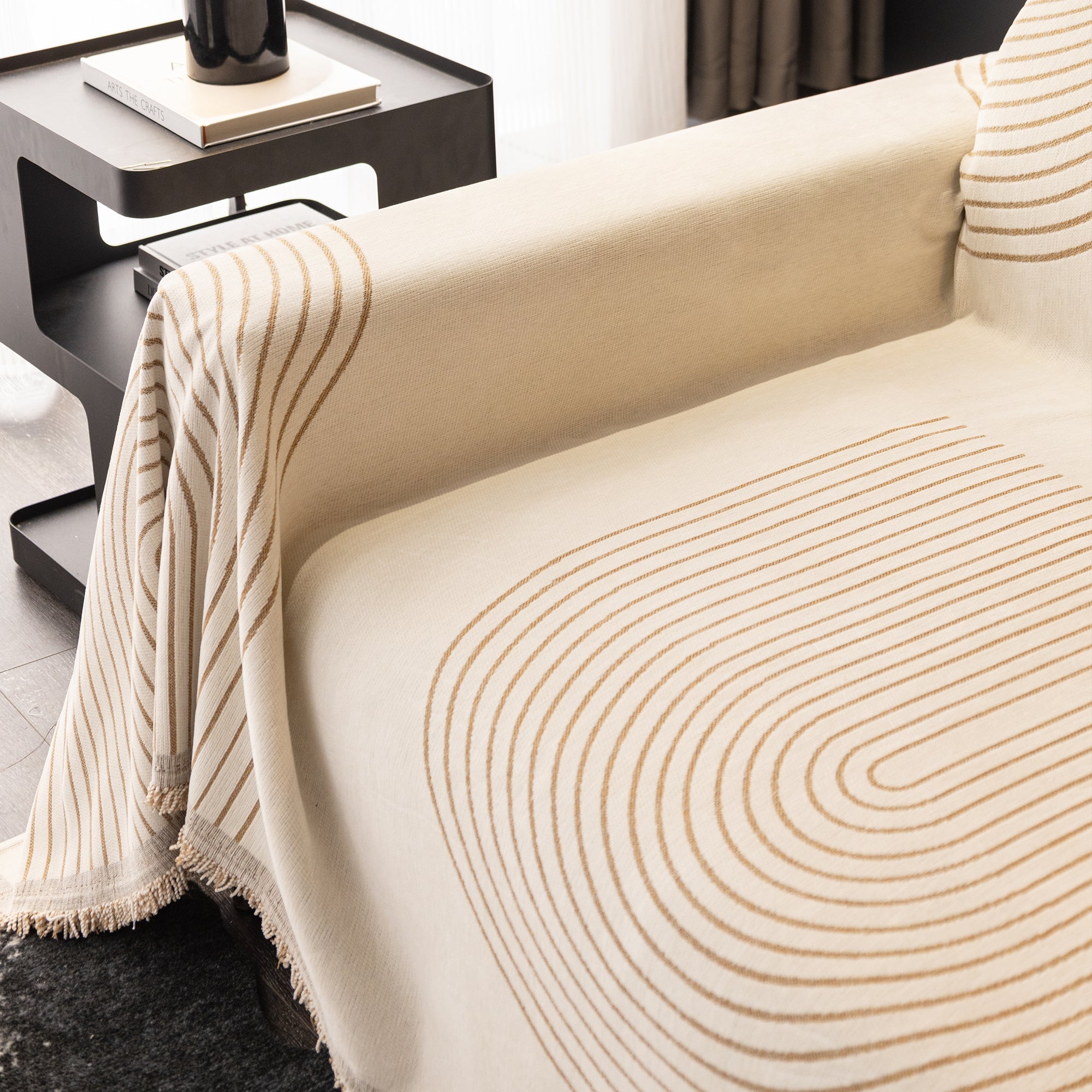 Reversible Chenille Sofa Cover – Soft, Durable Slipcover for Dogs and Furniture Protection, Elegant Arch Patterns, Machine Washable 4