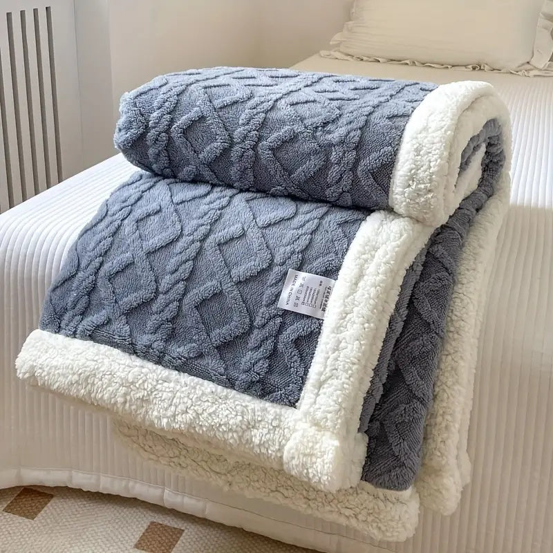 Reversible Sherpa Blanket – Soft Brushed Fleece Throw for Year-Round Comfort and Cozy Decor 3