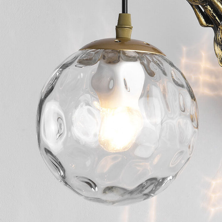 Rustic Mermaid Orb Wall Sconce