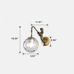 Rustic Mermaid Orb Wall Sconce