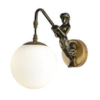Rustic Mermaid Orb Wall Sconce