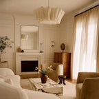 Elegant Fabric Ceiling Lamp with Organic Design – Soft Glow Lighting for Home Decor - 2