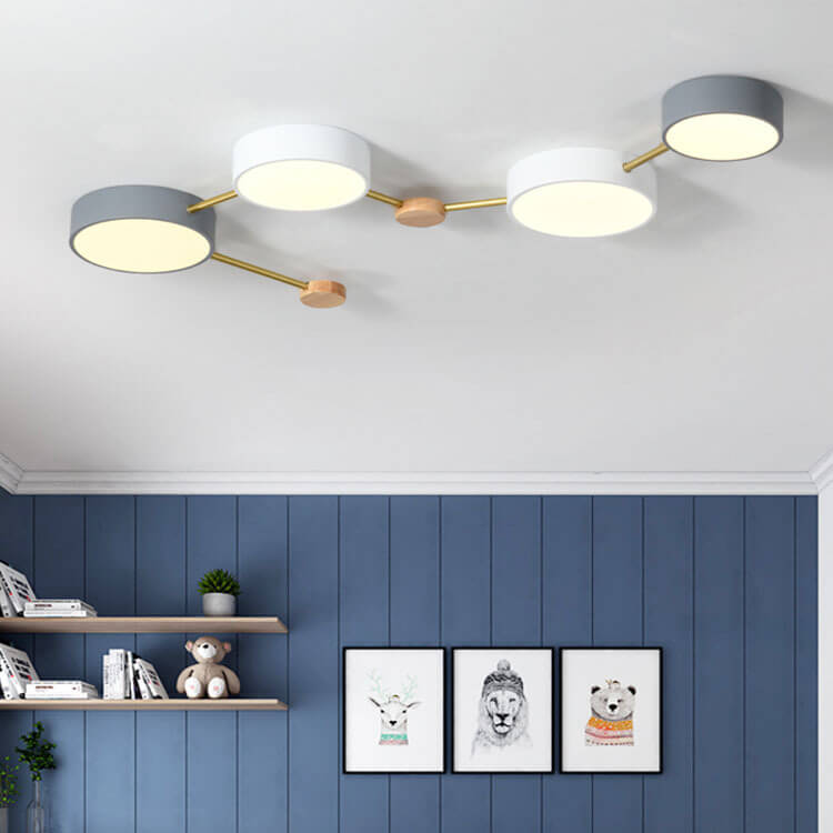 Scandinavian Wood Iron LED Light