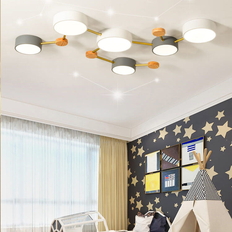 Scandinavian Wood Iron LED Light