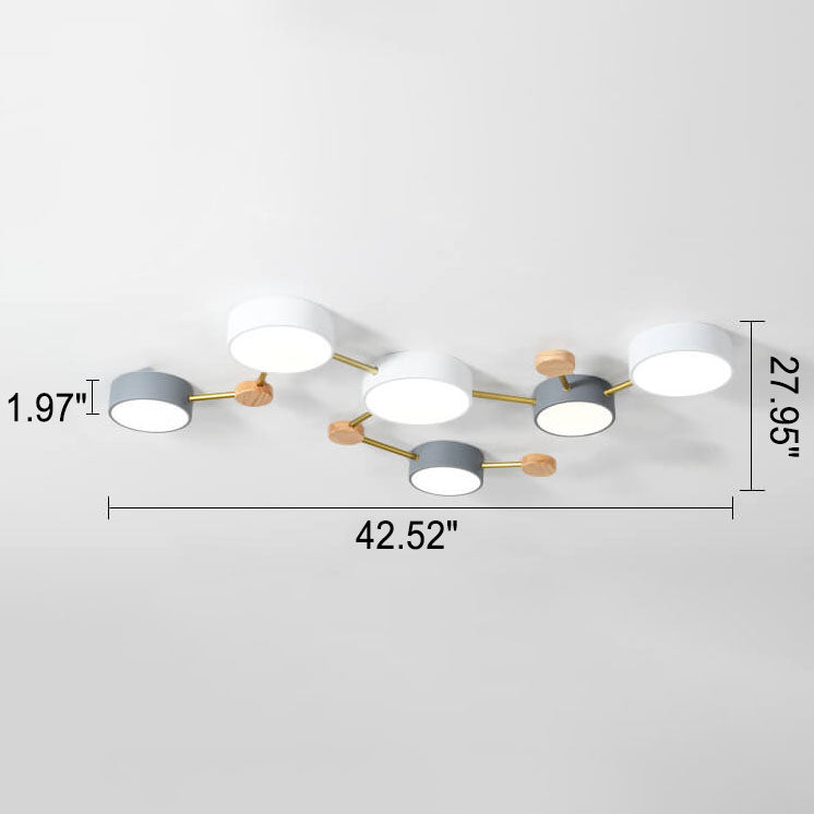 Scandinavian Wood Iron LED Light