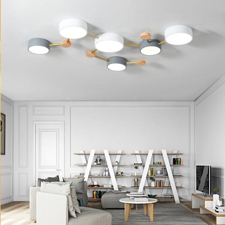 Scandinavian Wood Iron LED Light