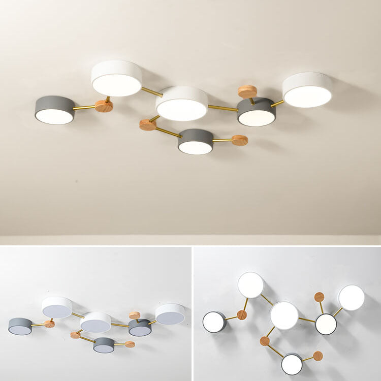 Scandinavian Wood Iron LED Light