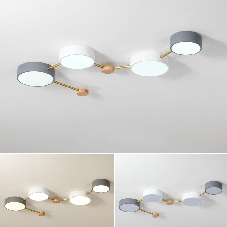 Scandinavian Wood Iron LED Light