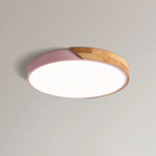 Scandinavian Wooden LED Flush Mount Ceiling Light Fixture with Modern Design 2